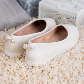 SHELOVET Ballerine bianche bianca 1