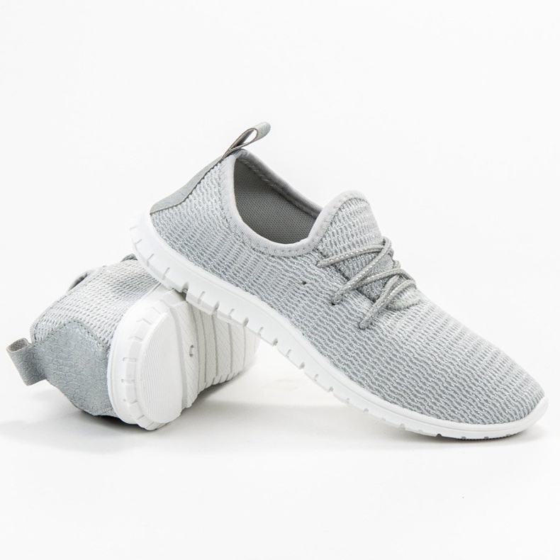 Calzature in tessuto grigio 1