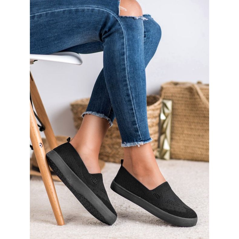 SHELOVET Slip in tessuto nero 1