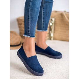 SHELOVET Slip in tessuto blu 1