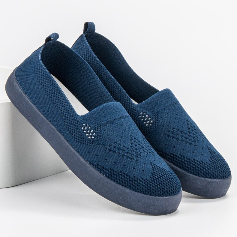 SHELOVET Slip in tessuto blu 2