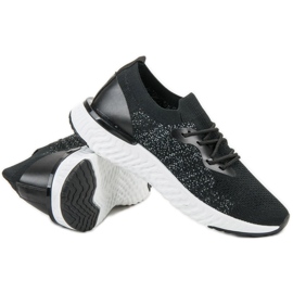 SHELOVET Scarpe sportive in tessuto nero 1