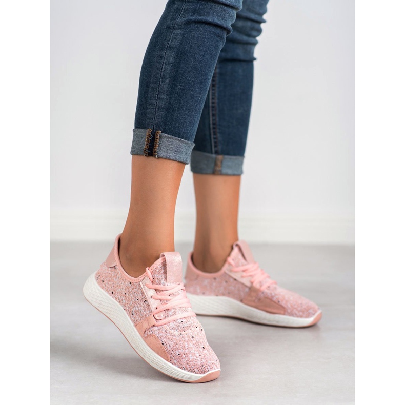SHELOVET Scarpe sportive slip-on rosa 2