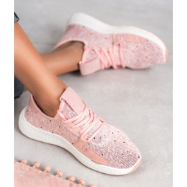 SHELOVET Scarpe sportive slip-on rosa 1