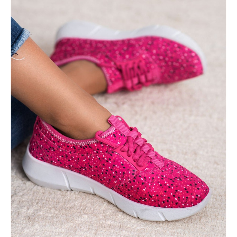 Bona Scarpe Sportive Con Pois viola 1