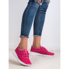 Bona Scarpe Sportive Con Pois viola 2
