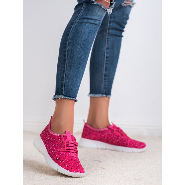 Bona Scarpe Sportive Con Pois viola 2