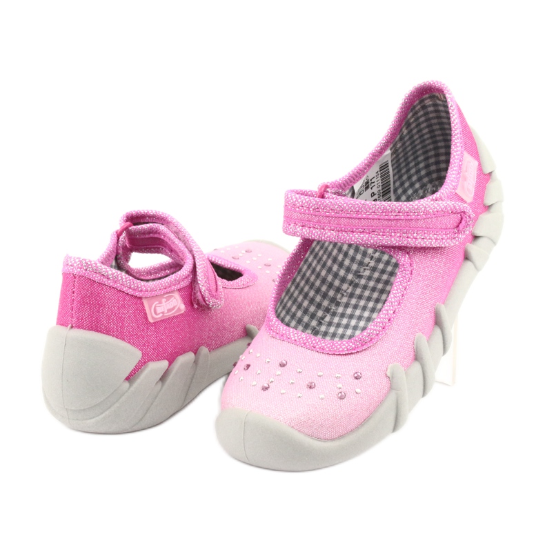 Scarpe per bambini Befado 109P171 rosa grigio 4