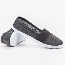 SHELOVET Sneakers Slip-on Con Glitter grigio 1