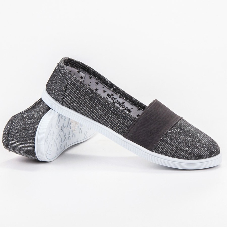 SHELOVET Sneakers Slip-on Con Glitter grigio 1