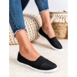 SHELOVET Sneakers Slip-on Con Glitter nero 1