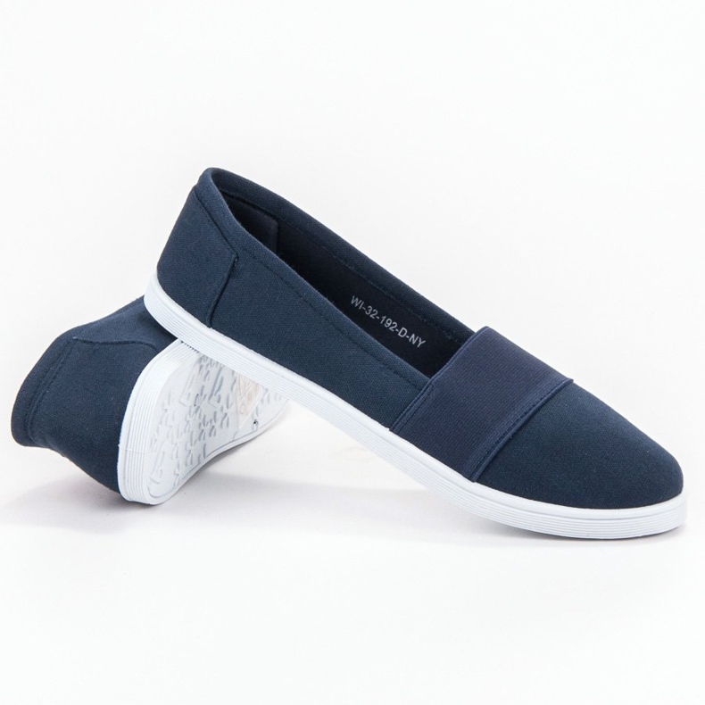 SHELOVET Sneakers slip-on blu navy 1