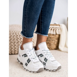 SHELOVET Scarpe da ginnastica bianche bianco grigio 2