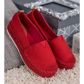 Forever Folie Espadrillas rosse sulla piattaforma rosso 1