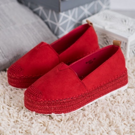 Forever Folie Espadrillas rosse sulla piattaforma rosso 2