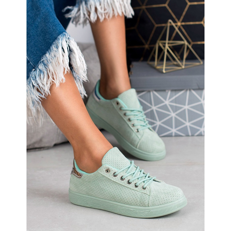 SHELOVET Scarpe menta da donna verde 2