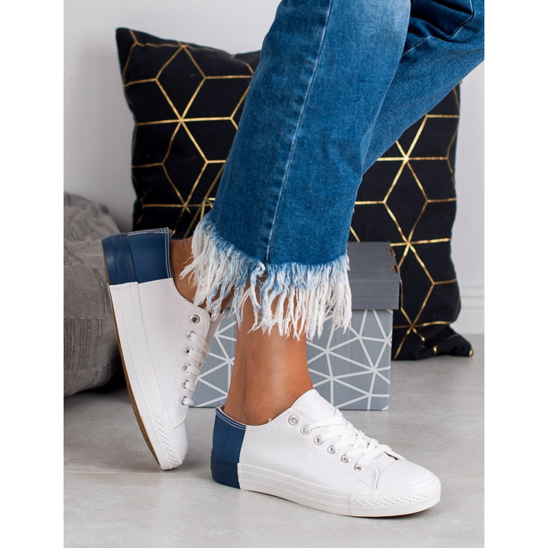 SHELOVET Sneakers Con Ecopelle bianco 1