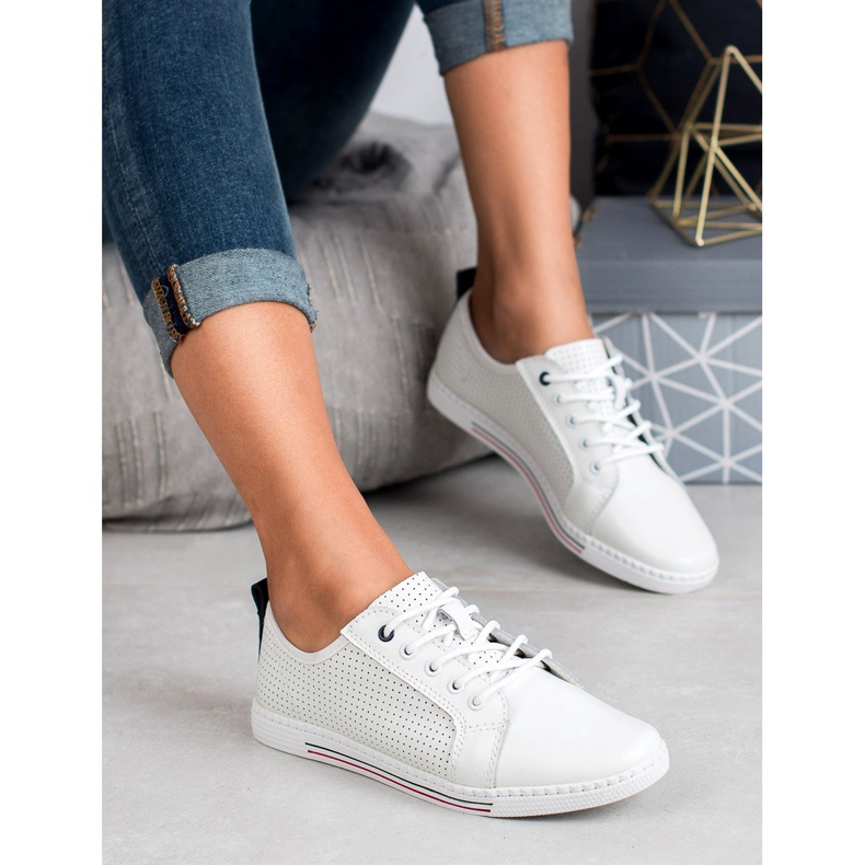 Filippo Scarpe brogue in pelle bianca 2