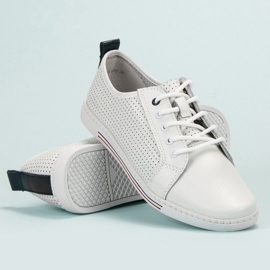 Filippo Scarpe brogue in pelle bianco 1