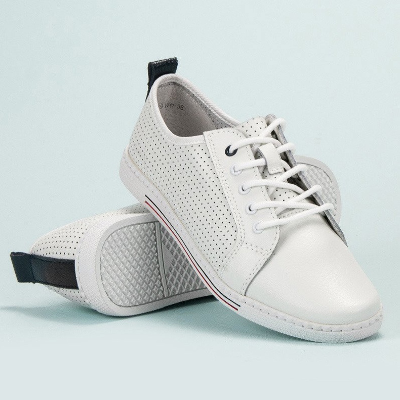Filippo Scarpe brogue in pelle bianco 1