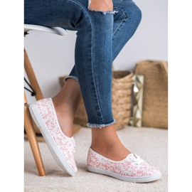 Sneakers con motivo VICES bianca rosa 2