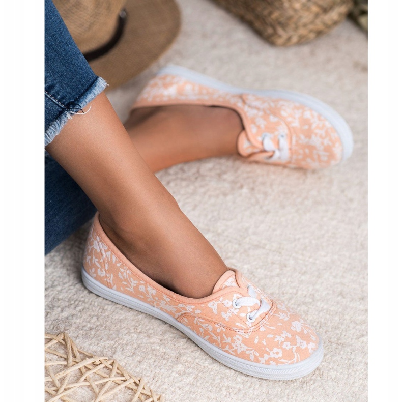 Sneakers con motivo VICES bianca arancia 2