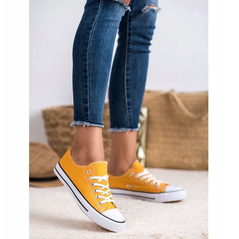 SHELOVET Scarpe da ginnastica senape giallo 1