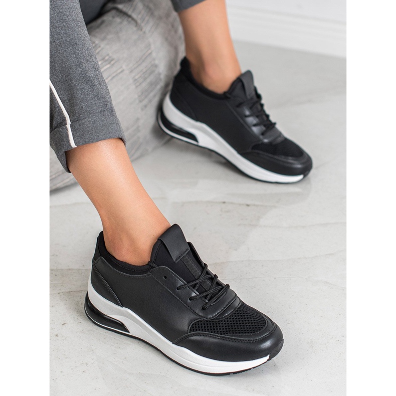 Ideal Shoes Scarpe sportive da donna nero 2