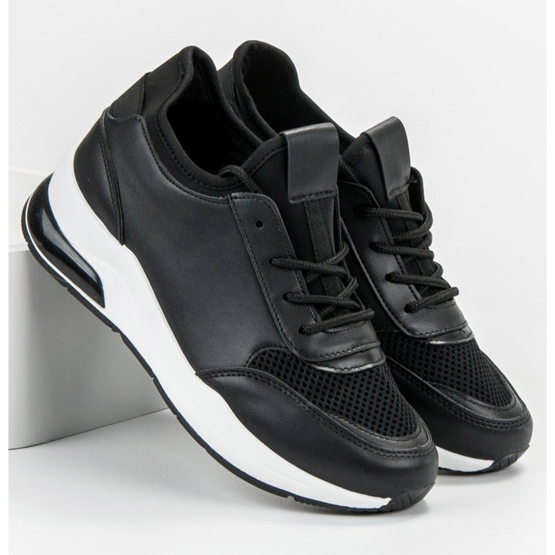 Ideal Shoes Scarpe sportive da donna nero 1