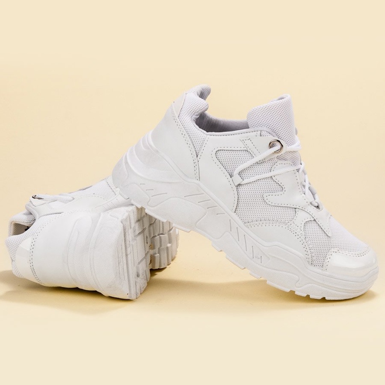 Small Swan Sneakers con lacci bianca 1