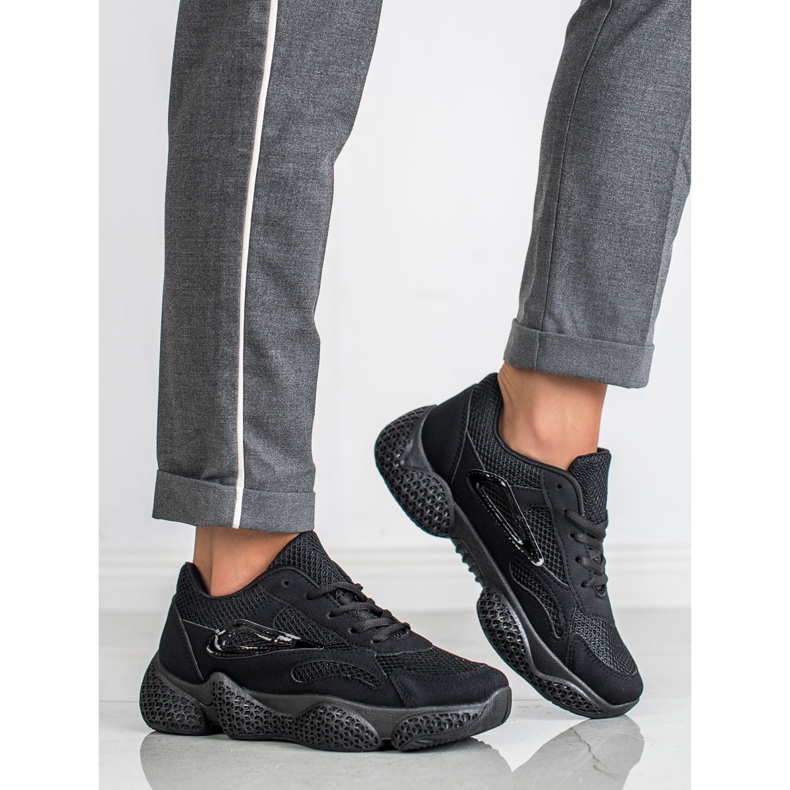 SHELOVET Sneakers nere da donna nero 1