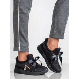 SHELOVET Scarpe di broccato nero 1