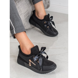 SHELOVET Scarpe di broccato nero 2