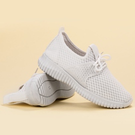 SHELOVET Scarpe sportive in tessuto bianco 1