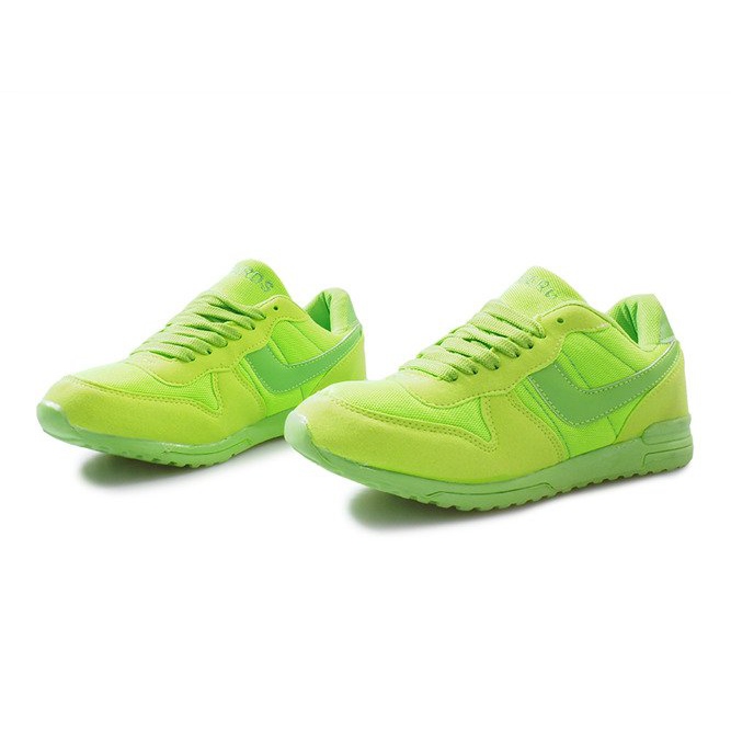 Sneakers sportive verde brillante con velcro Lola multicolore 1