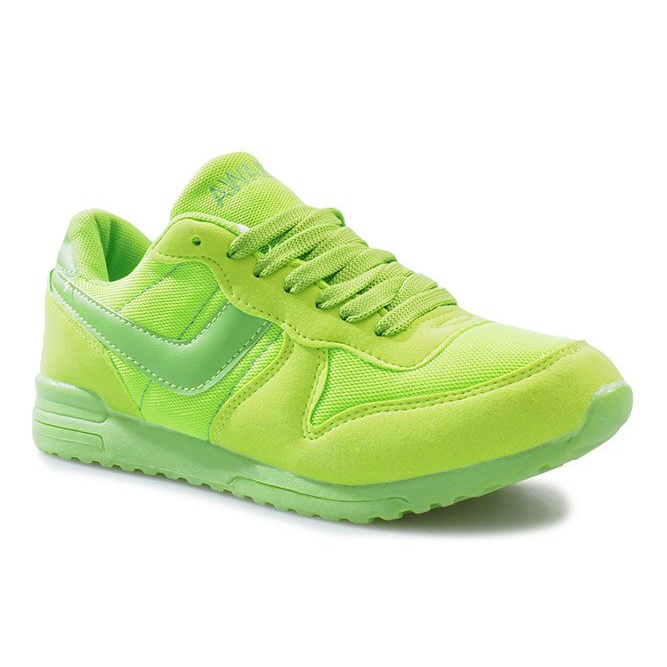 Sneakers sportive verde brillante con velcro Lola multicolore 2