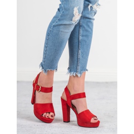 SHELOVET Sandali rossi sulla piattaforma rosso 1