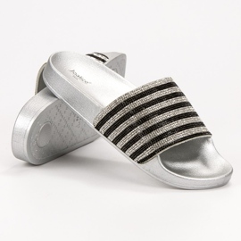 SHELOVET Pantofole di gomma nero grigio 1