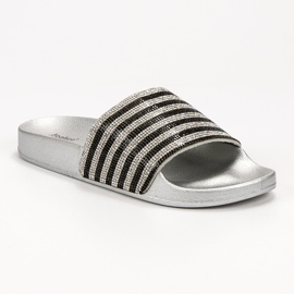 SHELOVET Pantofole di gomma nero grigio 2