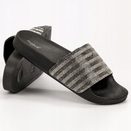 SHELOVET Pantofole di gomma nero grigio 2