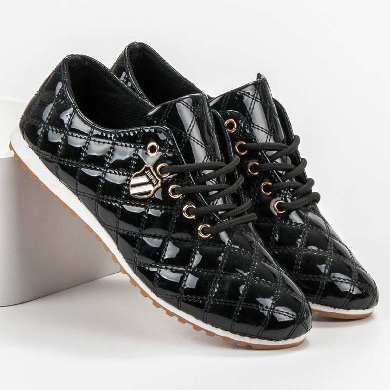 Camo Francesine laccate nero 1