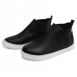 Sneakers con zeppa alta Creepers 5773 Nero 1