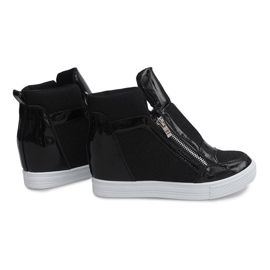Sneakers con zeppa TL020-2 NERO/BIANCO 1