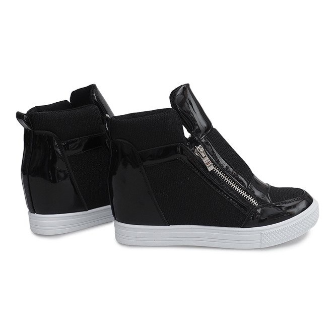 Sneakers con zeppa TL020-2 NERO/BIANCO 1