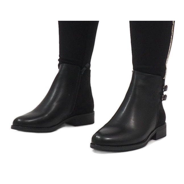 Ideal Shoes Stivali neri eleganti C-7200 nero 1