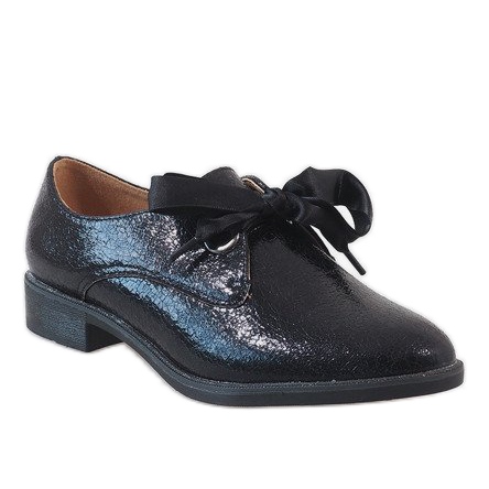 Scarpe stringate nere L7100 nero 1