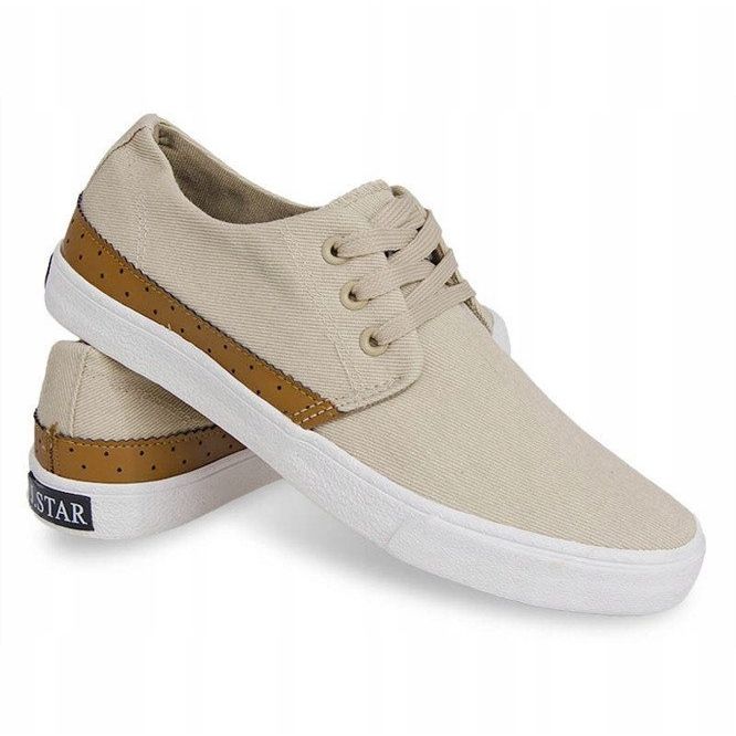 Sneakers casual in tessuto Y010 Cachi multicolore 2