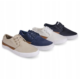 Sneakers casual in tessuto Y010 Cachi multicolore 1