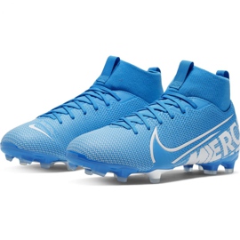 Nike Mercurial Superfly 7 Academy FG / MG Jr AT8120 414 scarpe da calcio blu 1