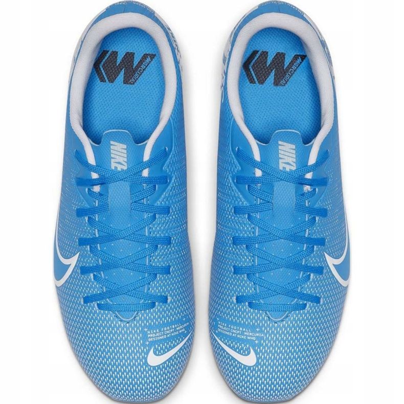 Nike Mercurial Vapor 13 Academy FG / MG Jr AT8123 414 scarpe da calcio blu 1